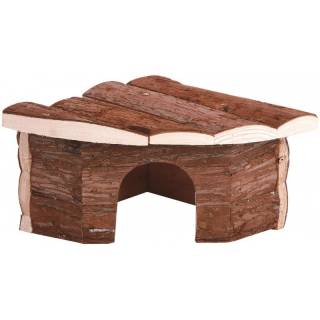 Panama Pet Domek narożny drewniany 22x22x13cm - dla gryzoni i królików